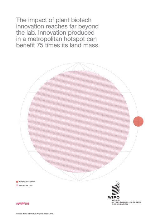 The top ten collaborative hotspots of the world account for 33 percent of all international co-inventions.